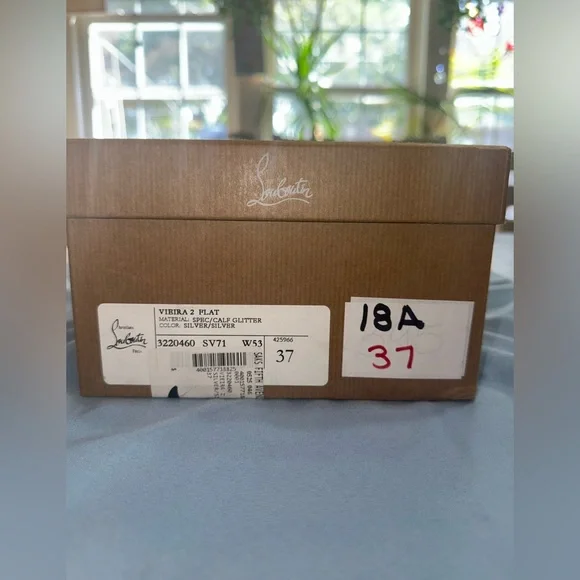 Christian Louboutin Silver Glitter Sneakers - Picture 3 of 8